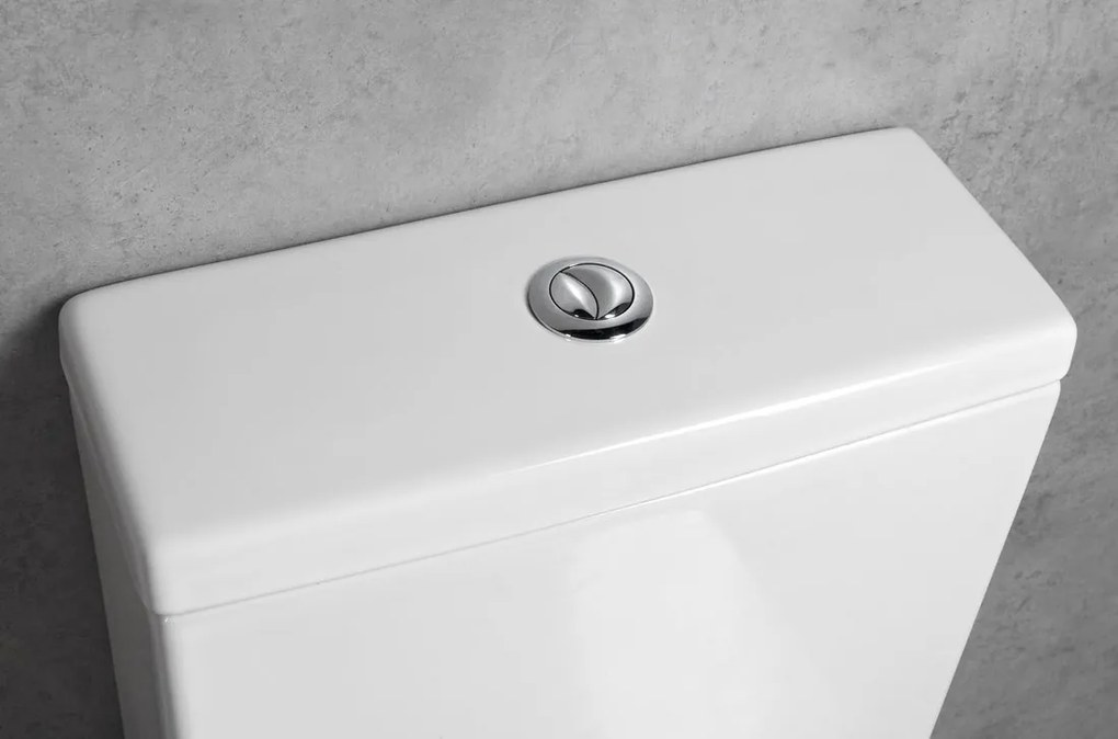 Bruckner Bruckner, DARIO RIMLESS WC kombi misa s nádržkou, spodný/zadný odpad, biela, 201.437.4