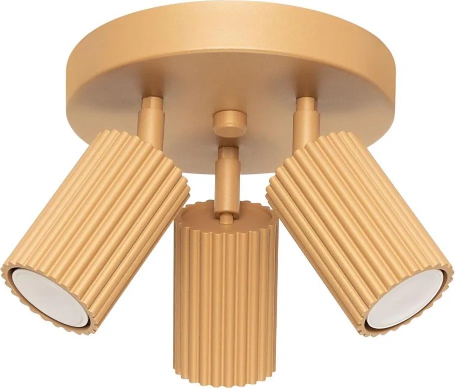 Sollux SL.1563 - Bodové svietidlo KARBON 3xGU10/10W/230V zlatá