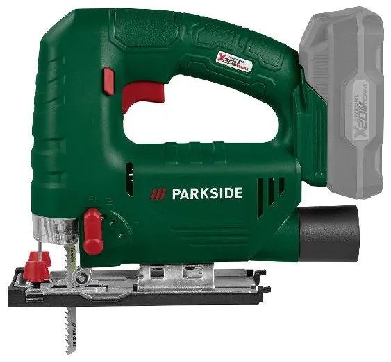 Parkside® Aku priamočiara píla Psta 20-Li A1 + Akumulátor 20 V/4 Ah + Rýchlonabíjačka 20 V/4,5 A (800012324)