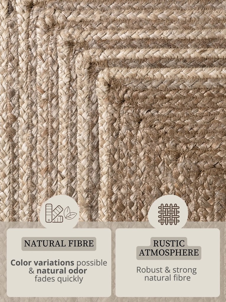 Hanse Home, Behoň Juno 106329 Natural White Brown, 80x200, hnedá, chodba / predsieň