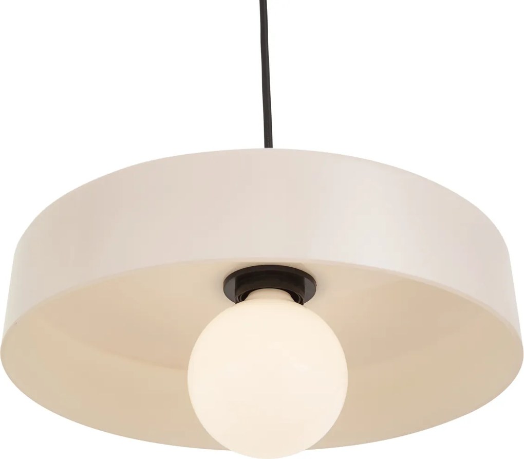 Retro závesná lampa mosadzná s bielou pre 1-fázový koľajnicový systém - Iconic Jina