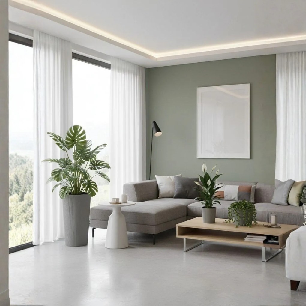 Kvetináč URBANIKA ECO Wood 57x30 cm sivý