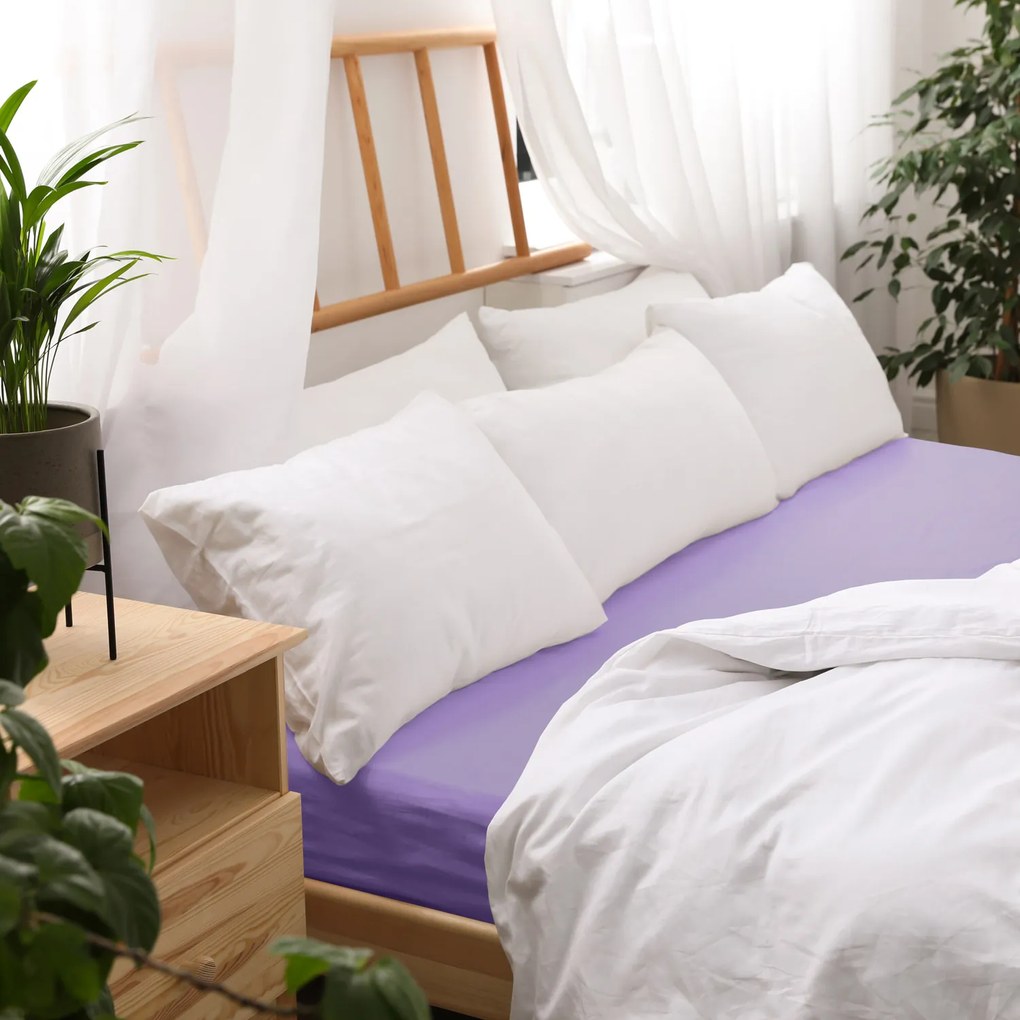 DETSKÉ JERSEY PRESTIERADLO 040 80X160 CM FIALOVÉ