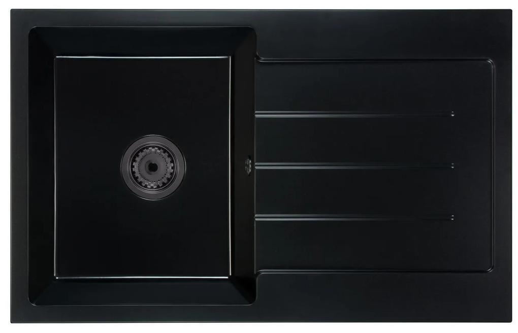 Kuchynský drez Ruxom (čierna) (s 2 otvormi pre batériu) (P). Vlastná spoľahlivá doprava až k Vám domov. 1066298