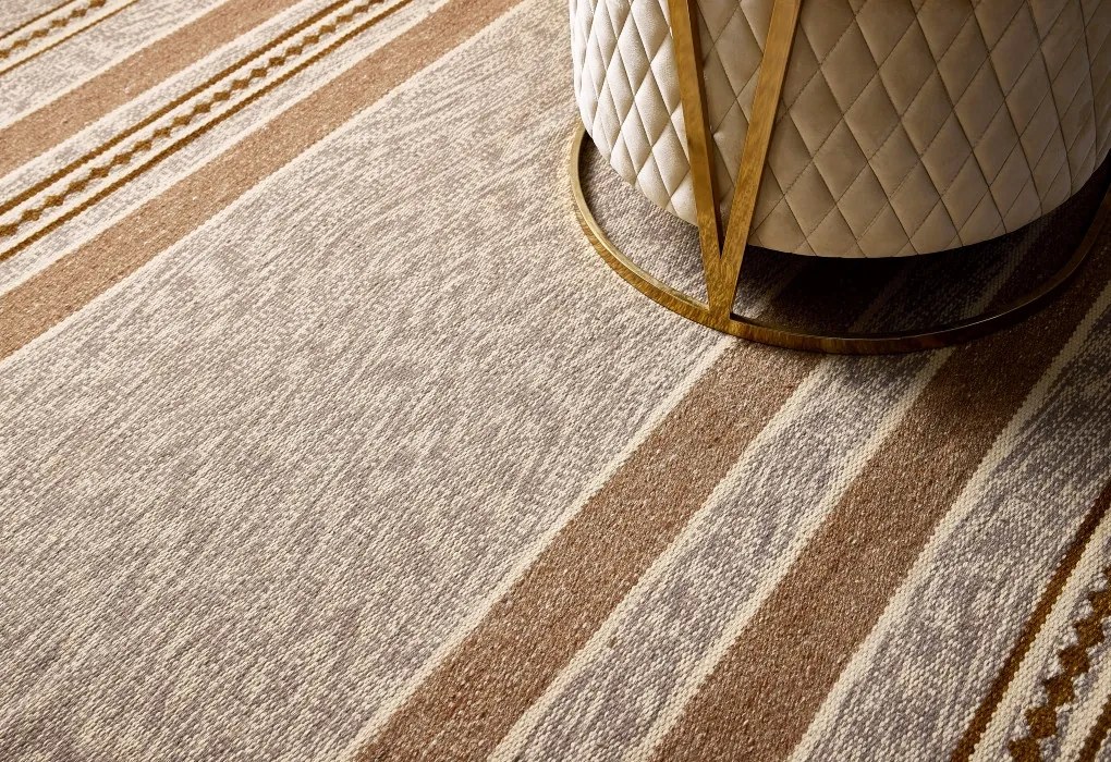 Diamond Carpets koberce Ručne viazaný kusový koberec Wild West DESP HL62 Natural Brown - 80x150 cm