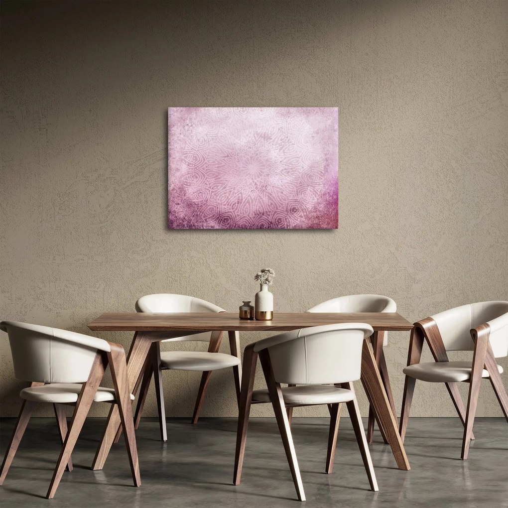 Obraz - Mandala v ružovej stene (70x50 cm)