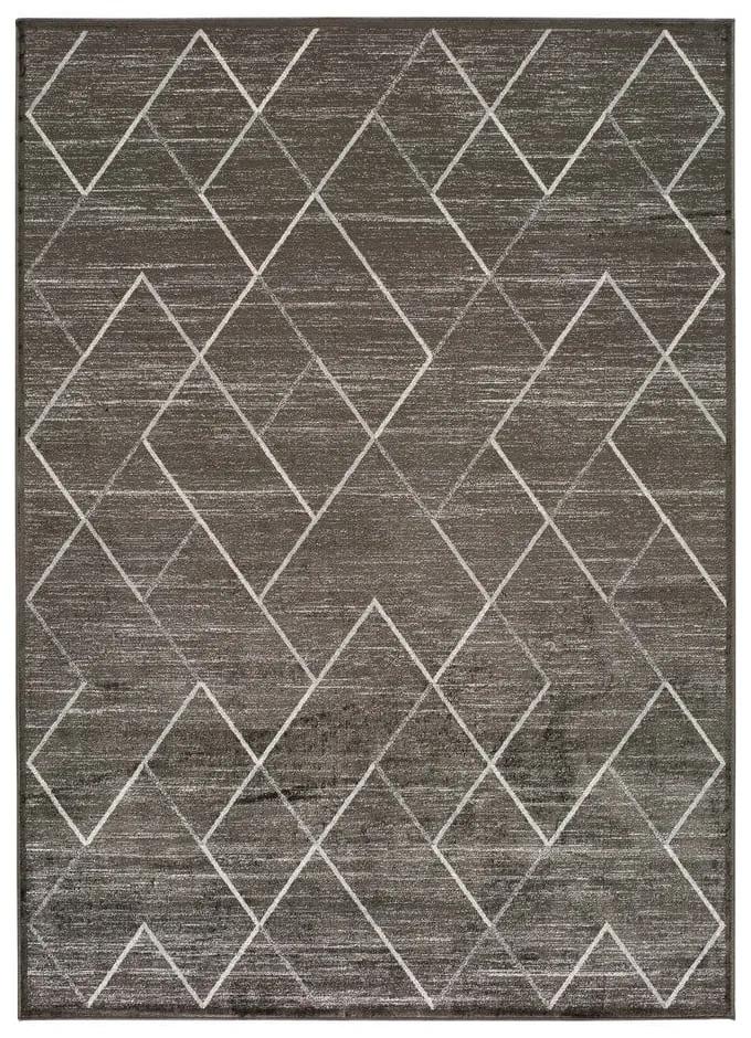 Sivý koberec z viskózy Universal Belga, 160 x 230 cm