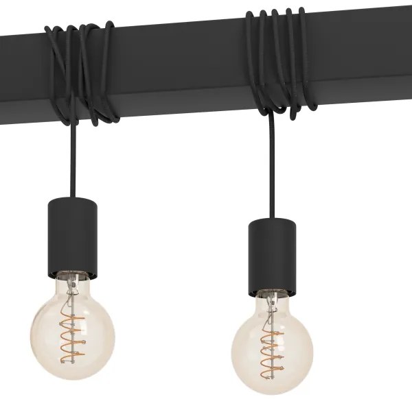 Eglo 39939 - Luster na lanku TOWNSHEND-B 9xE27/40W/230V čierna