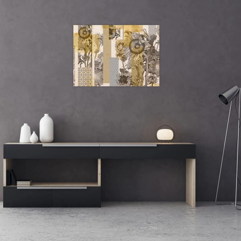 Obraz - Koláž so slnečnicami (70x50 cm)