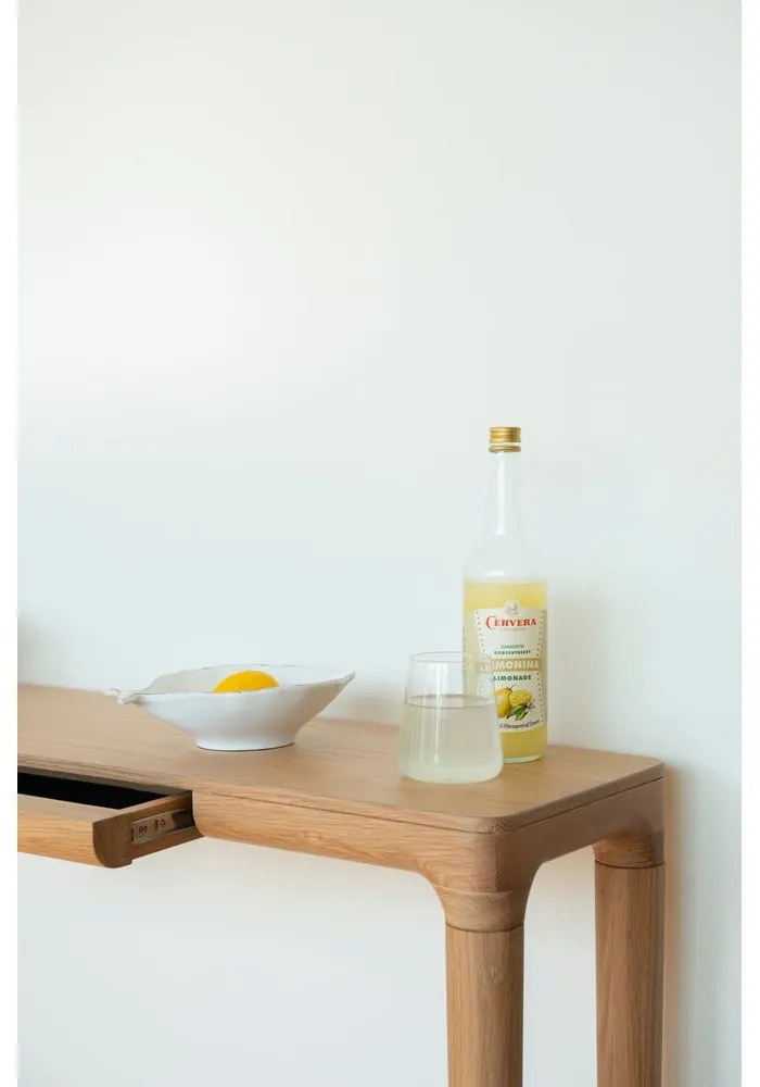 Konzolový stolík z dubového dreva v prírodnej farbe 12x110 cm Heart'n'Soul – UMAGE