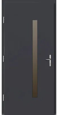 Vchodové dvere Silves drevené 110x210 cm L antracit