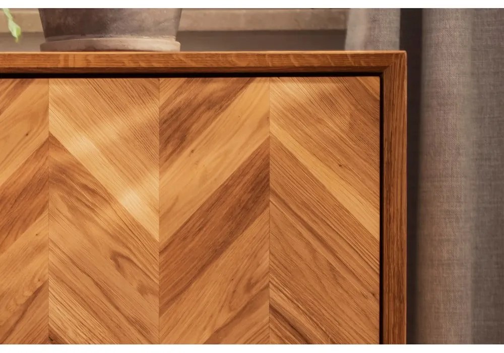 Šatníková skriňa z dubového dreva v prírodnej farbe 97x196 cm Abies - The Beds