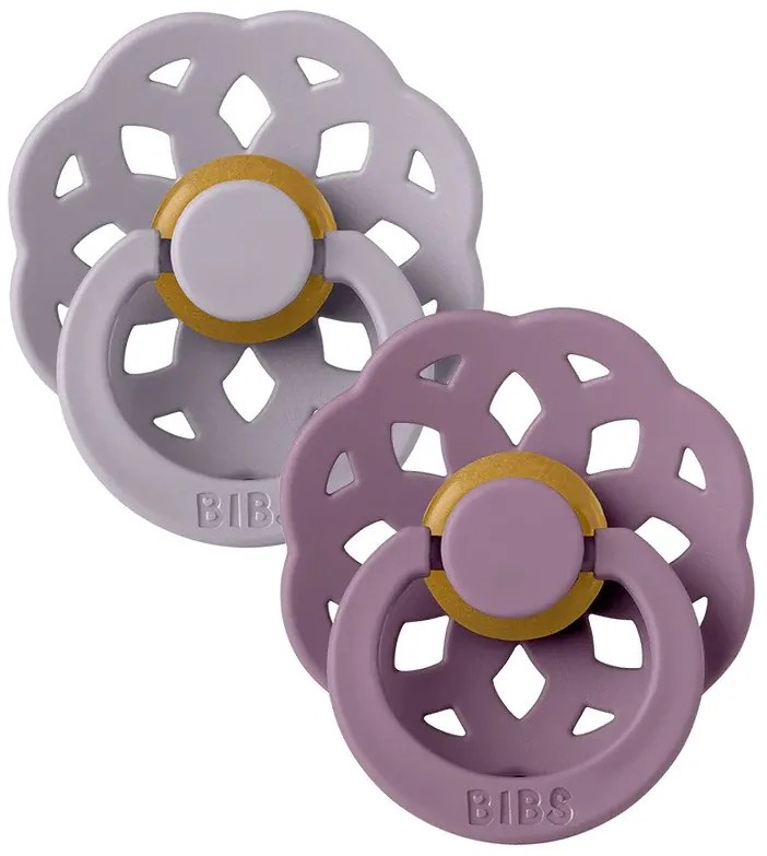 BIBS Okrúhle Boheme cumlíky 2ks Fossil Grey/Mauve 2