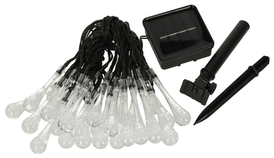 IKO Záhradné solárne osvetlenie 6,5 m 30LED - teplá biela