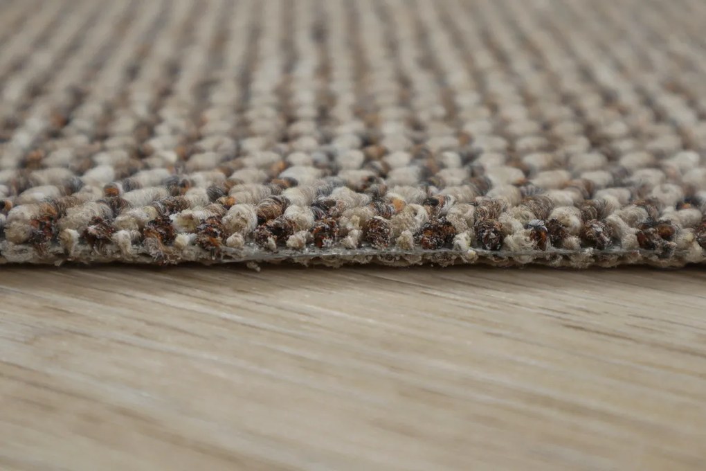 Metrážny koberec Texas 18 cognac, na mieru, šíře 4m,5m, hnedá, filc, chodba / predsieň, Spoltex