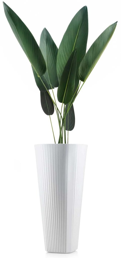 PLASTOVÝ KVETINÁČ MORA 39X81 CM BIELA