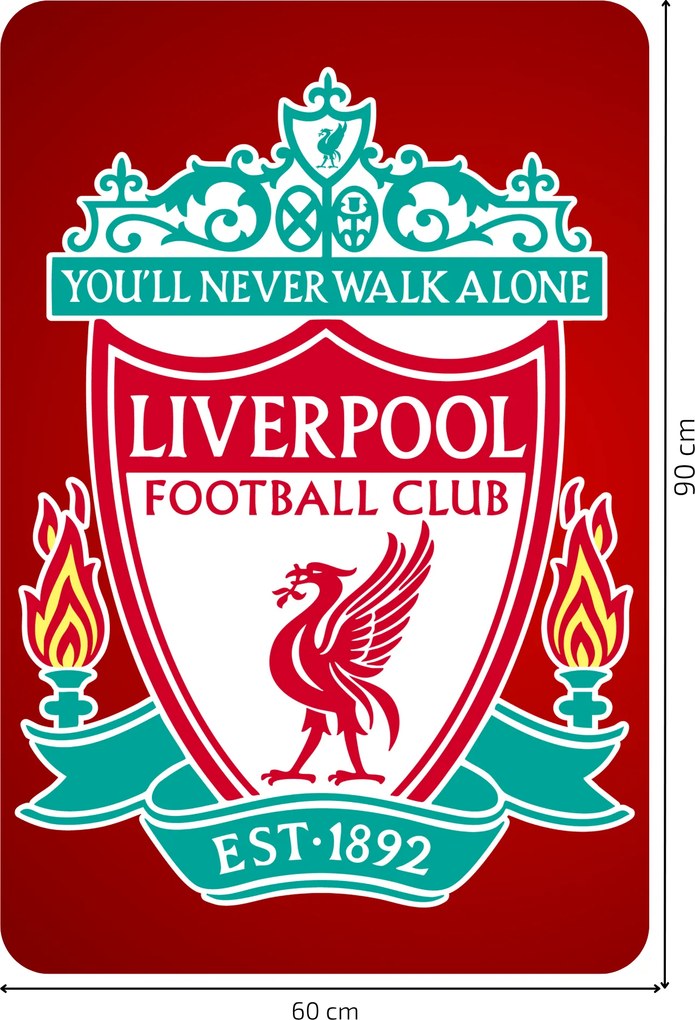 FC Liverpool - textilná nálepka na stenu