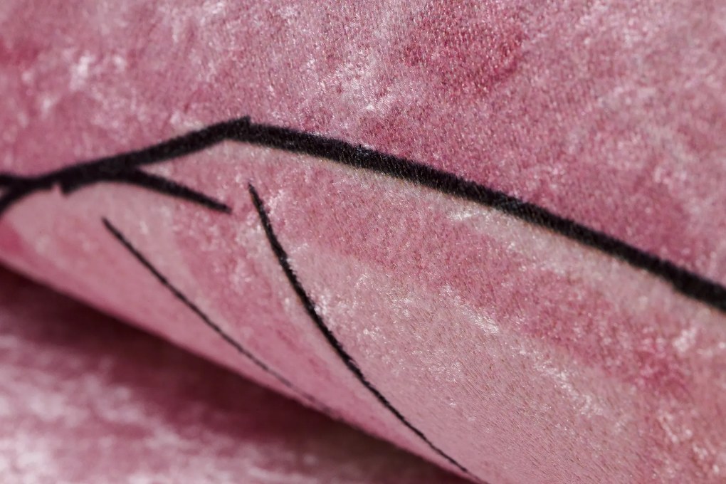 BAMBINO Detský prateľný koberec Balerína - ružový,