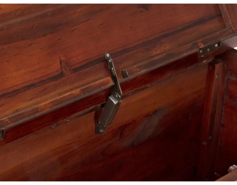 furniture-nabytek.cz - Masívna truhlica Catana z borovicového dreva, lakovaná, hnedá