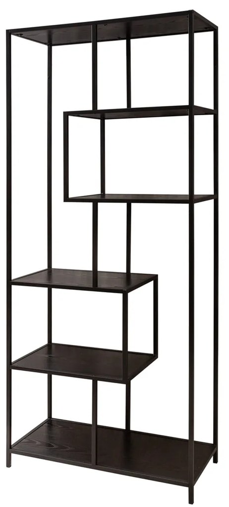 Polica Slim Line 185x77cm čierny jaseň