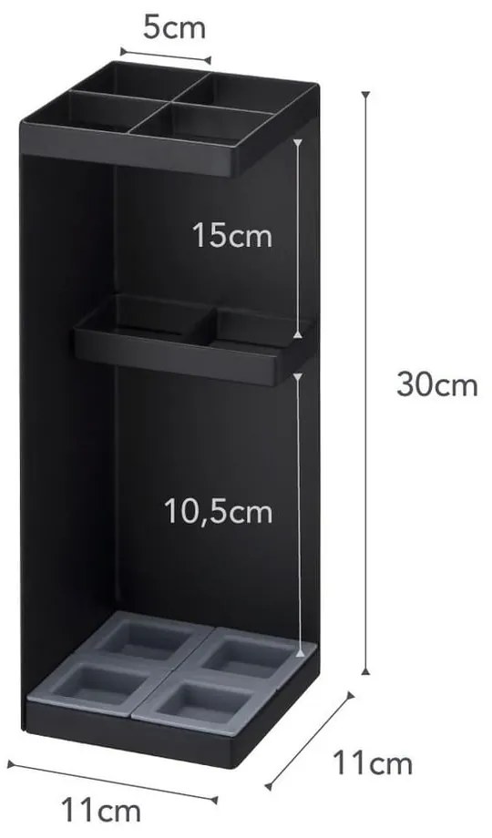 Čierny stojan na dáždniky YAMAZAKI Smart