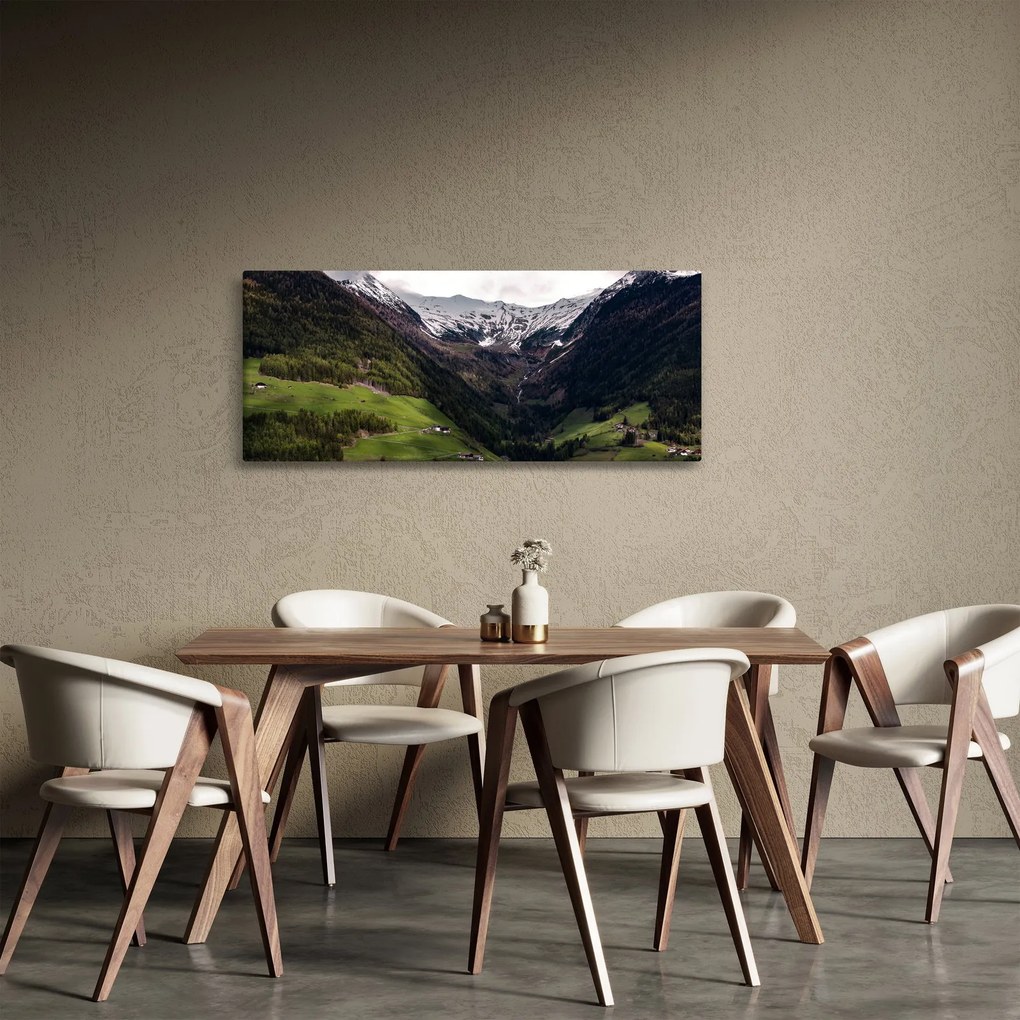 Obraz - Údolie pod horami (120x50 cm)