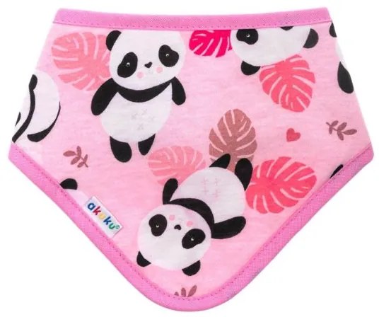 AKUKU Detský podbradník-šatka Akuku panda