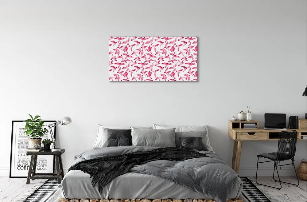 Obraz na plátne ružové vtáky 120x60 cm