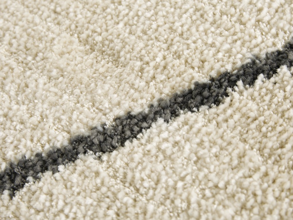 ELLE Decoration 80x150 cm Kusový koberec Glow 103665 Cream/Grey z kolekcie Elle, biela, obývacia izba