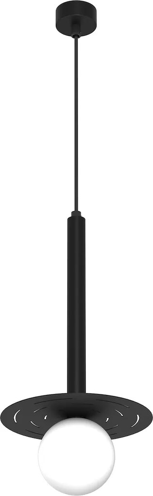 Závesné svietidlo Futura, 1x biele sklenené tienidlo, b