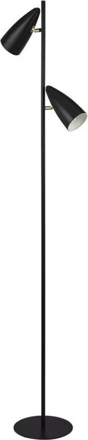 Searchlight EU60971BK - Stojacia lampa STYLUS 2xE14/7W/230V čierna