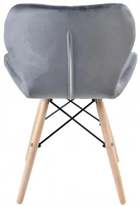 Jedálenská stolička MURET zamatová, grafitová