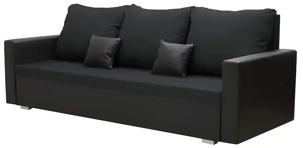 Pohovka 3-miestna s funkciou spania EKO Čierna