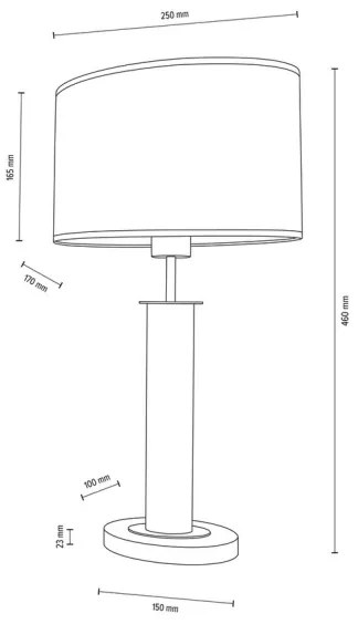 Spot-Light 7017400111557 - Stolná lampa MERCEDES 1xE27/40W/230V dub