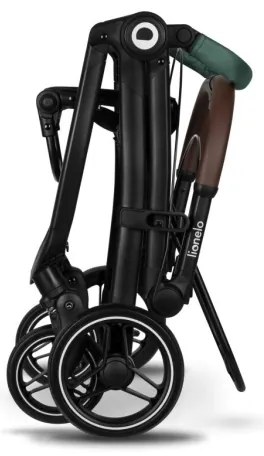 Lionelo - Kočík INGRID zelená/čierna