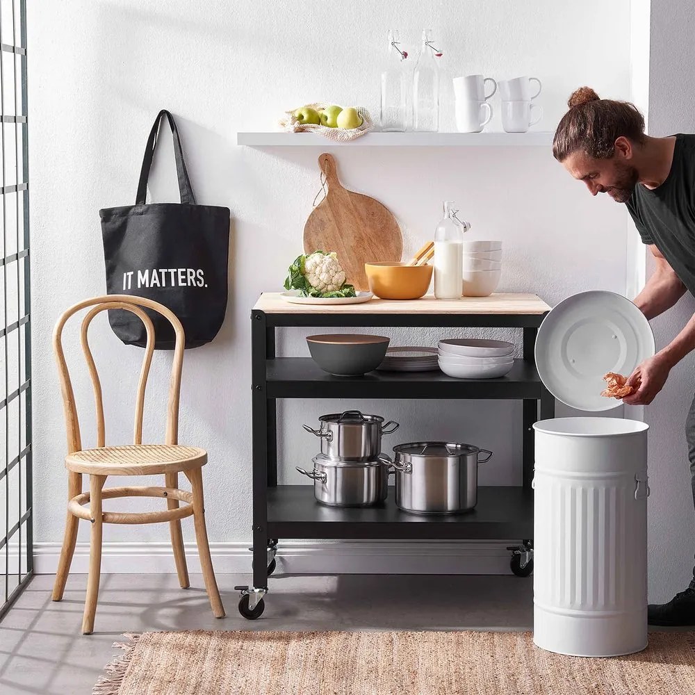 ZINC Odpadkový kôš "Oskar" 40 l - biela