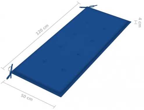 vidaXL Záhradná lavička s podložkou 120 cm akáciový masív-
