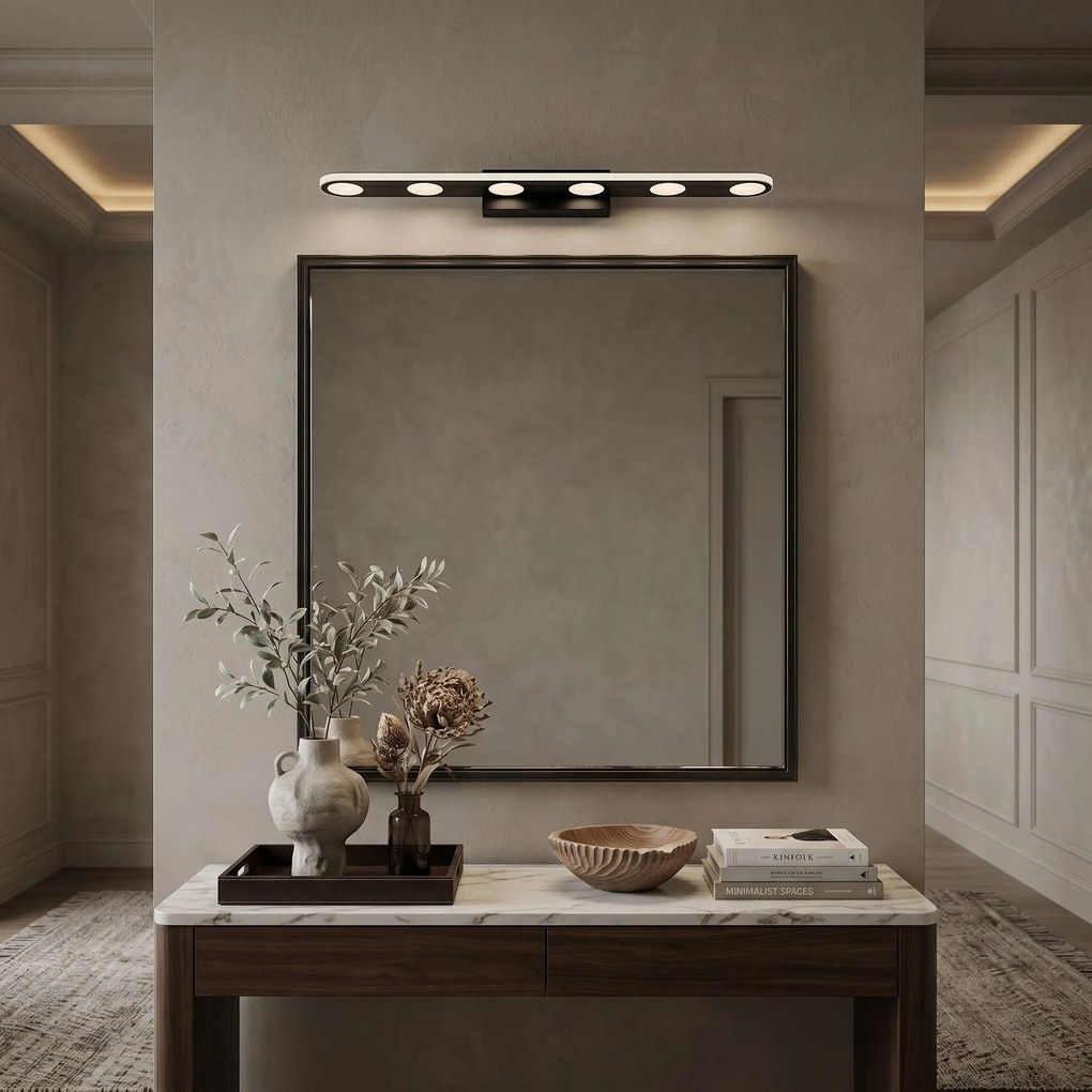 Toolight Toolight, LED nástenné svietidlo, 60cm, 18W, 4000K, 2000lm, SWE055-W, čierna matná, OSW-20155