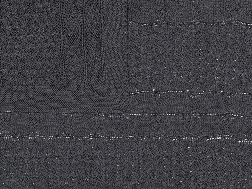 Bavlnená deka 140 x 170 cm tmavosivá FETHIYE Beliani