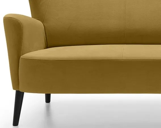 Trojmiestna pohovka Next, žltá látka