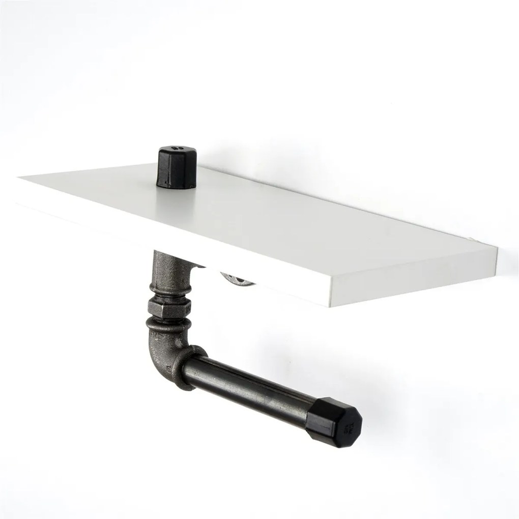 Držiak toaletného papiera BORURAF LARM čierna/biela