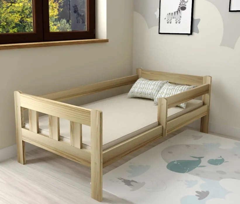 Detská posteľ MAJA z masívu borovice - 200x90 cm - prírodná