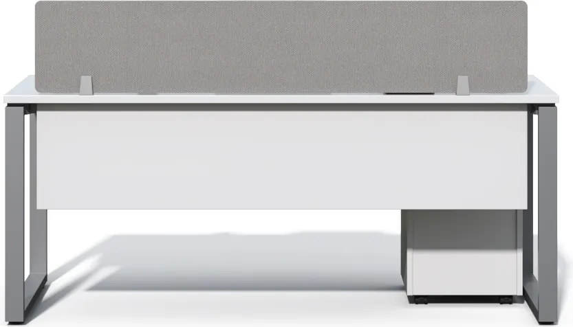 Kancelársky stôl s kontajnerom Houseland Prime Max 01 180 cm biely