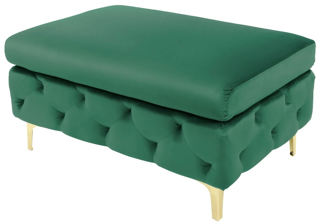 Taburetka moderná smaragdovo zelený zamat