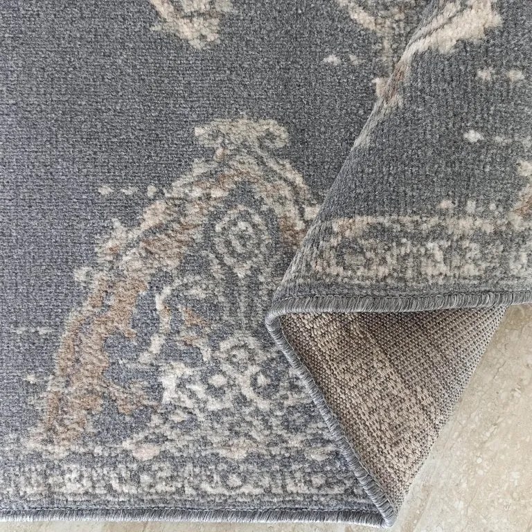 DY Sivý koberec s orientálnym vzorom Roxanne 09 Rozmer: 80x150 cm
