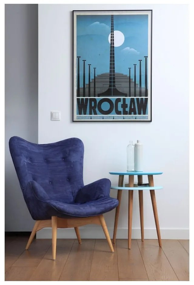 Biely odkladací stolík Ragaba UFO, Ø 45 cm