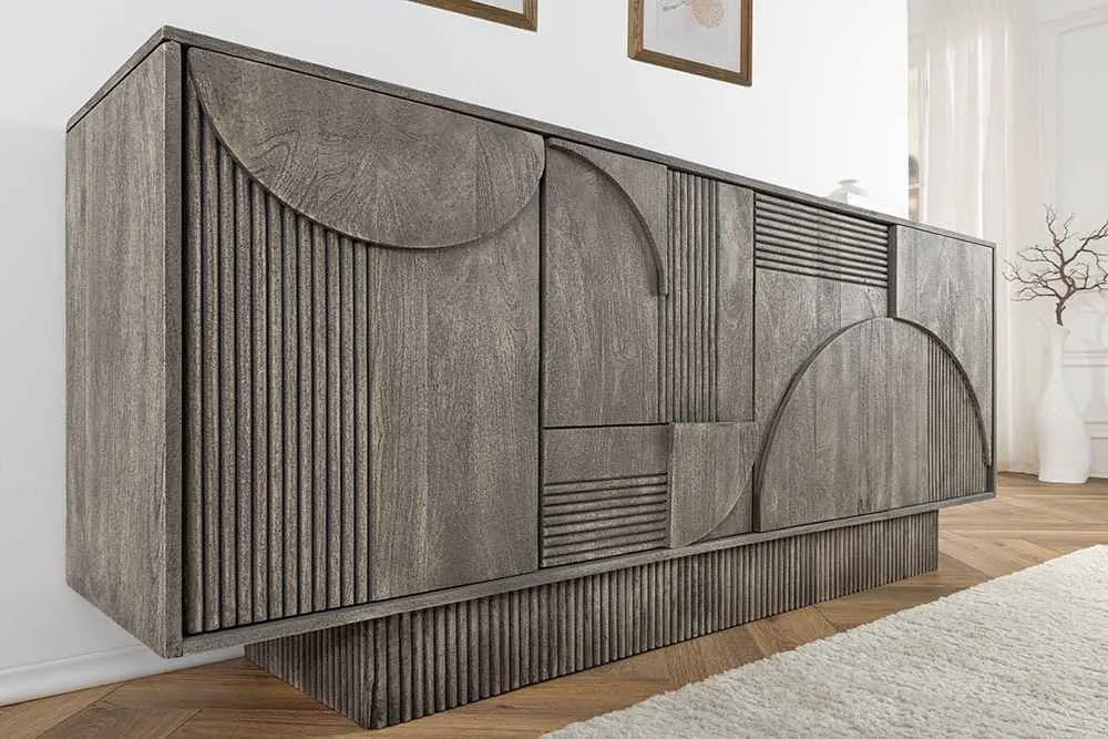 Dizajnová komoda Movement 170 cm sivé mango
