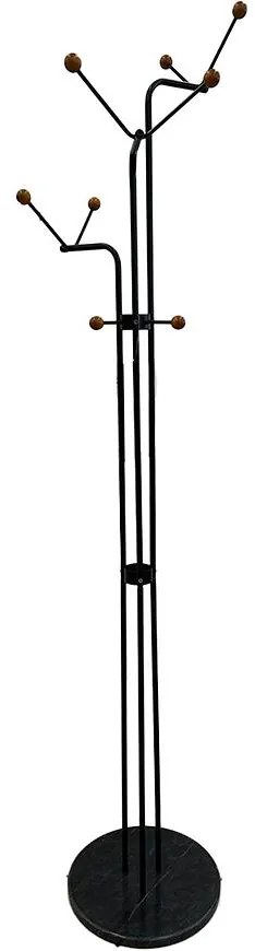 Vešiak kovový Plata 9069 čierna/prirodzené