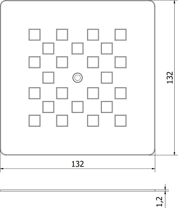 Mexen Stone+, krytka sifónu pre sprchovú vaničku, zlatá lesklá, 44910050