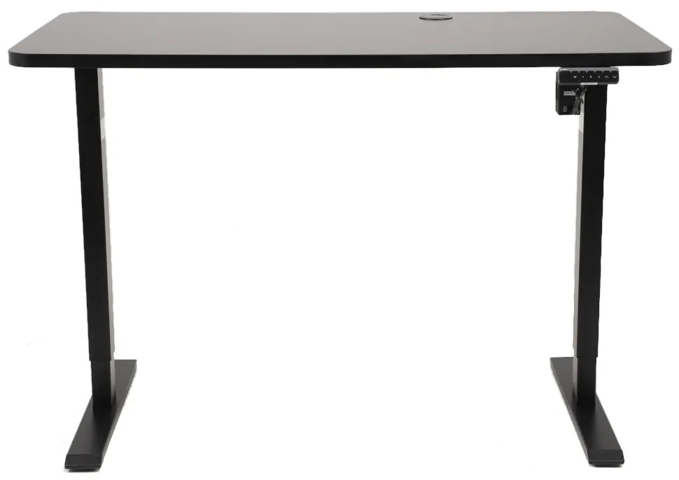 Výškovo nastaviteľný elektrický stôl BestBerg BBAT-14BB / rozmer 140x70 cm / výška 93,4-125,4 cm / čierny